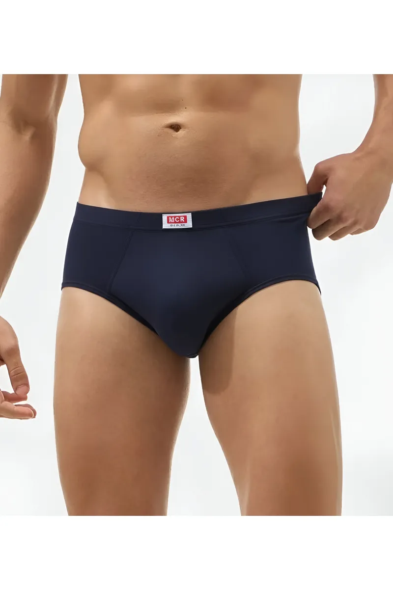Men's Cotton Solid Max Briefs CLMBR013NAV75