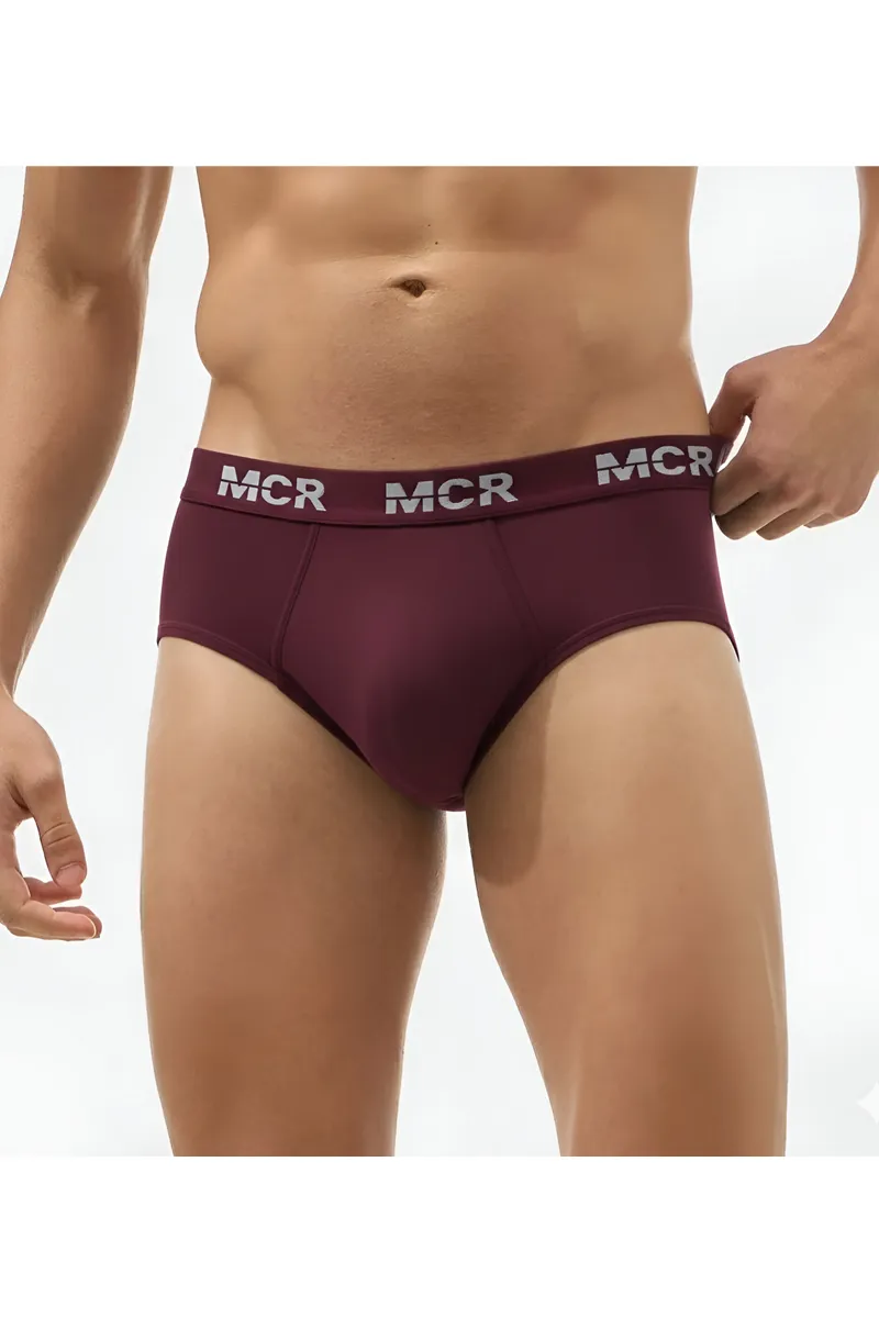 Men's Cotton Solid Gem Briefs CLMBR014BUR100