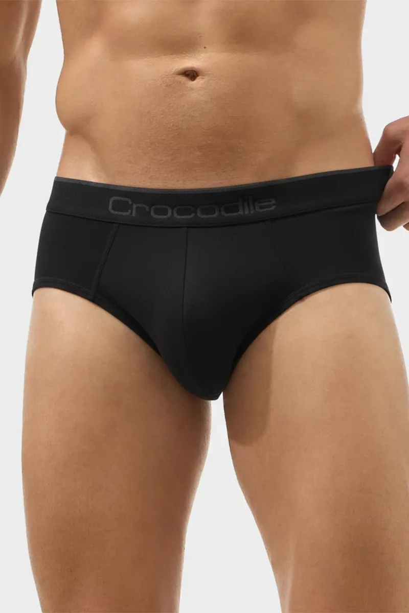 Men's Solid Combed Cotton with Comfort Fit Brief CLMBR015BLAXL