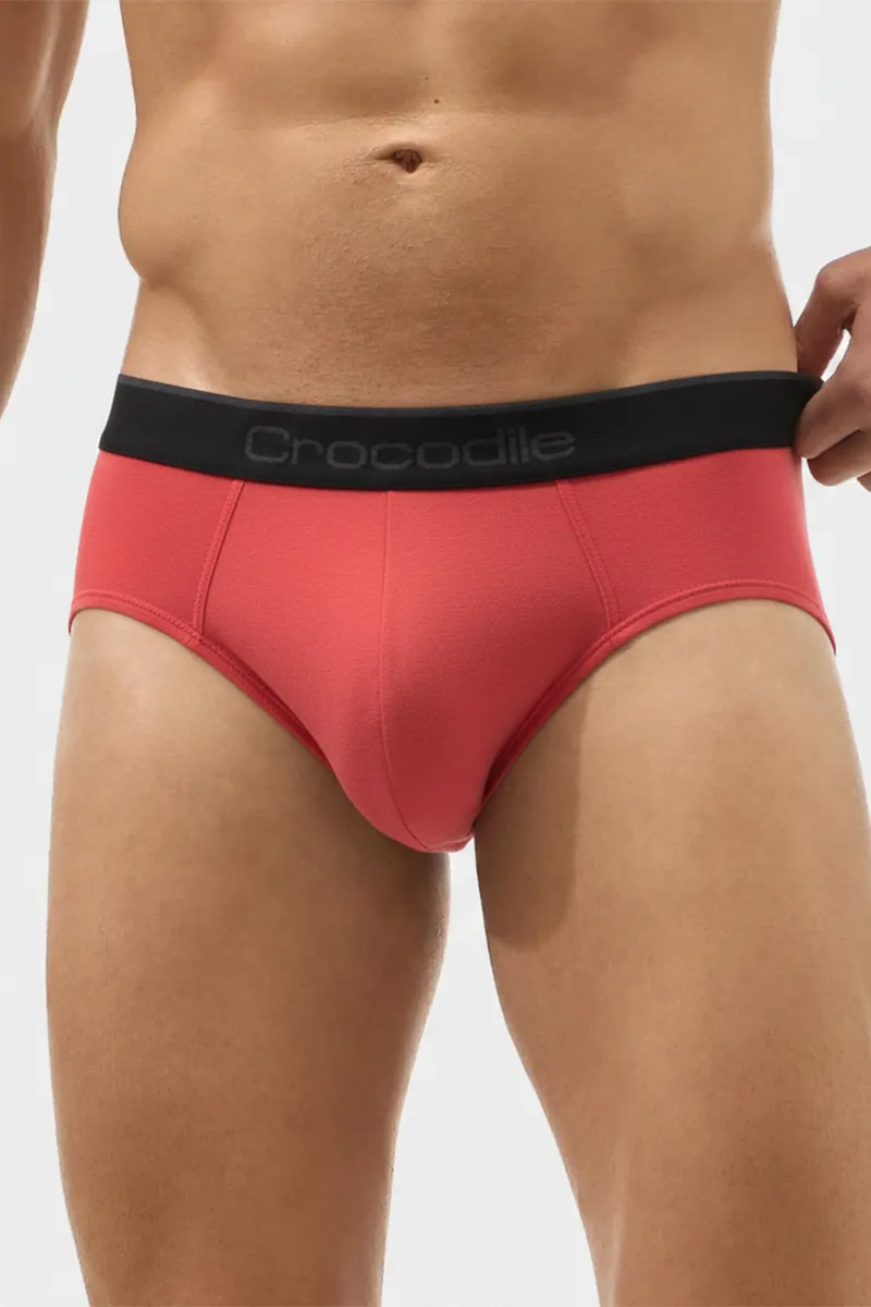 Men's Solid Combed Cotton with Comfort Fit Brief CLMBR015CORM