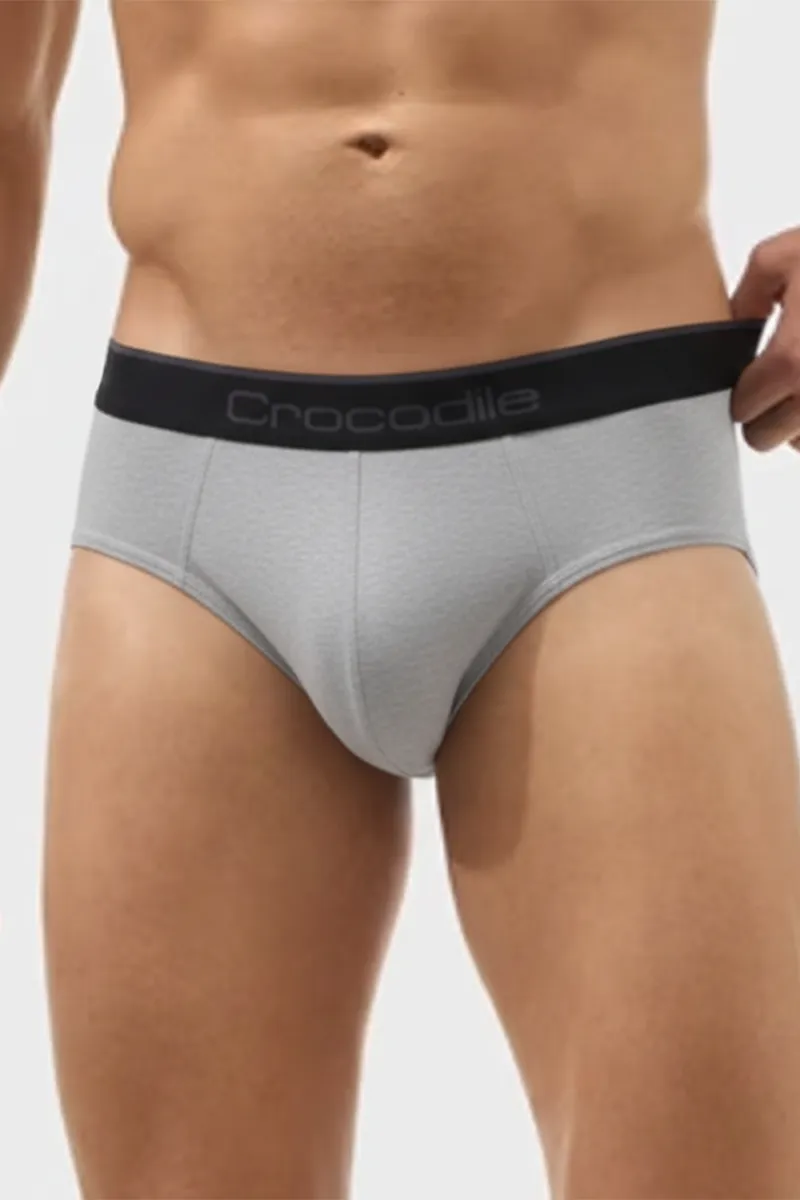 Men's Solid Combed Cotton with Comfort Fit Brief CLMBR015GREXL