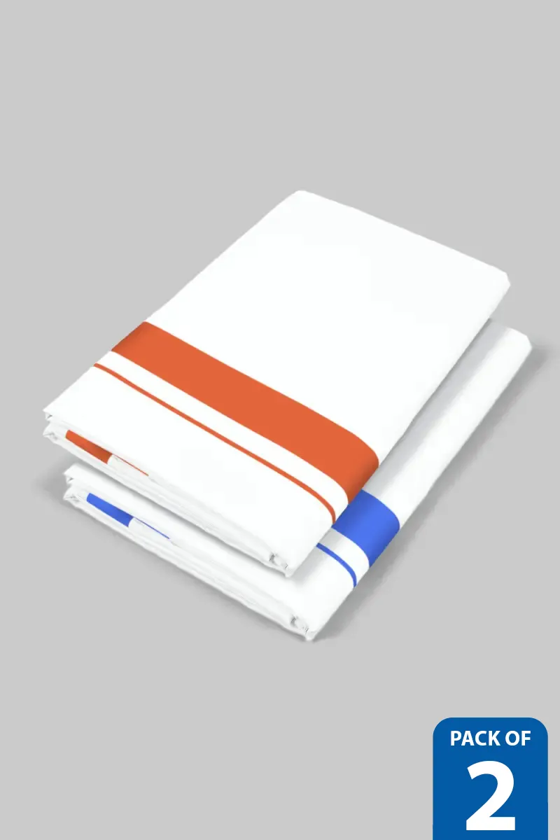 Men's Pack of 2 Cotton Velcro Dhotis 