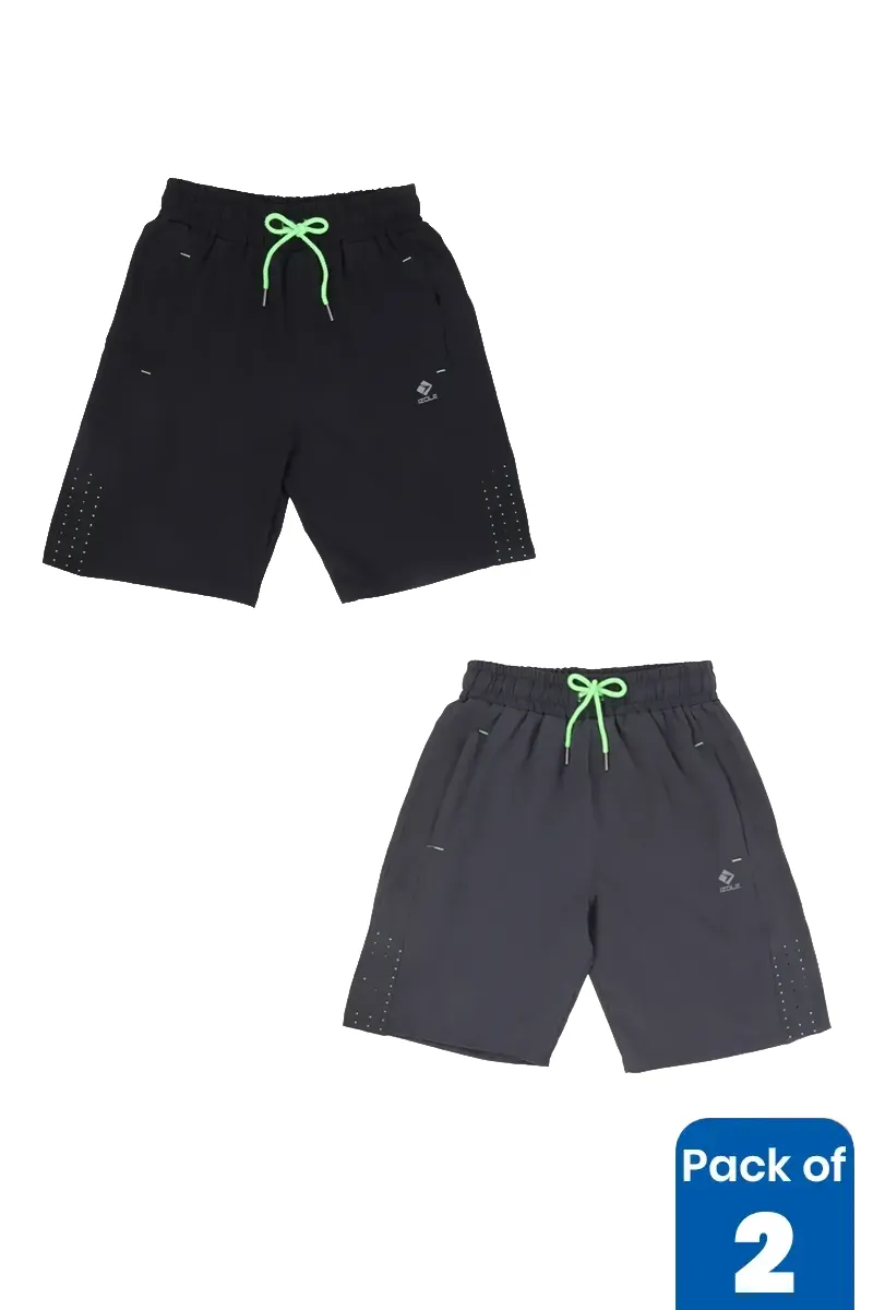 Spandex Solid Shorts for Men - Pack of 2