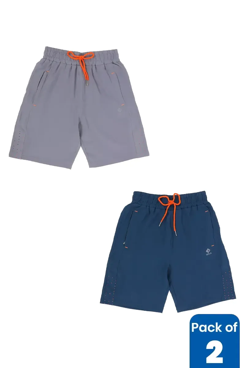 Spandex Solid Shorts for Men - Pack of 2