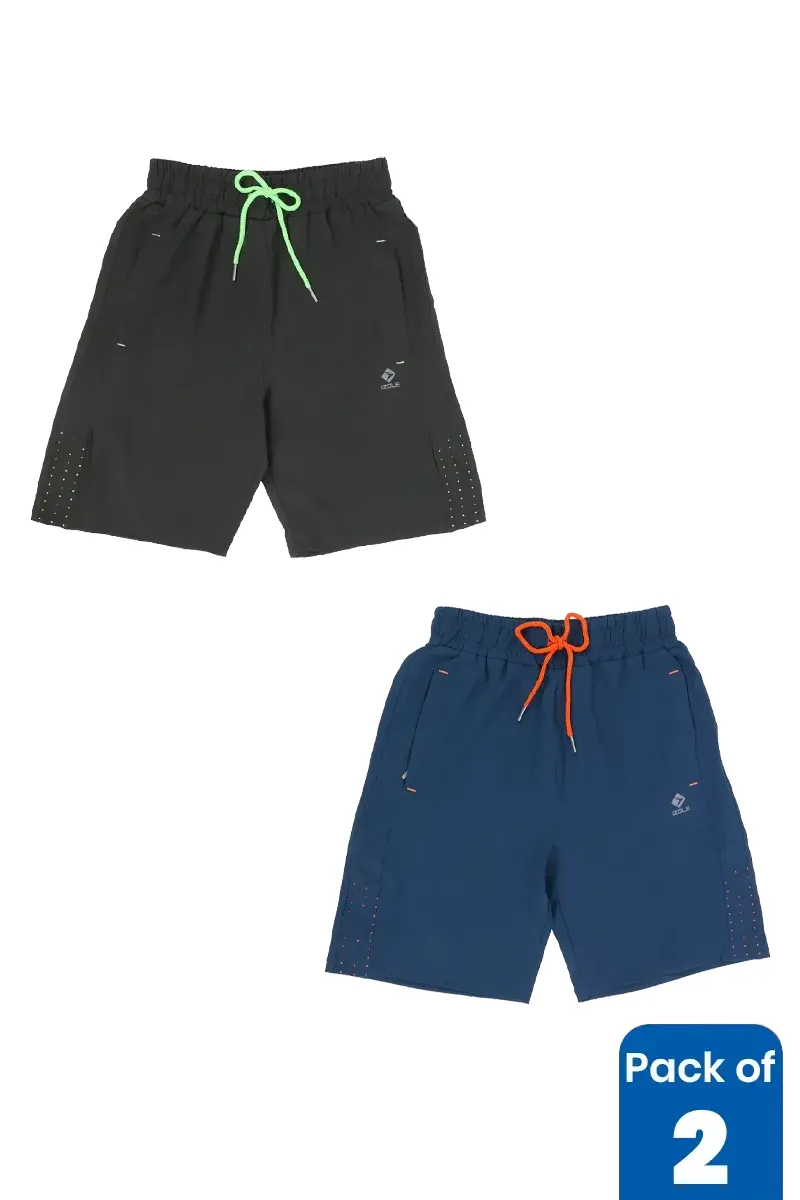 Spandex Solid Shorts for Men - Pack of 2