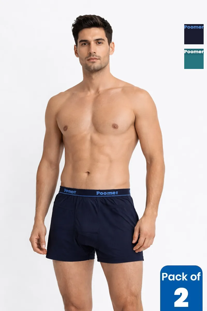 Men's Cotton Solid Trunks - Pack of 2