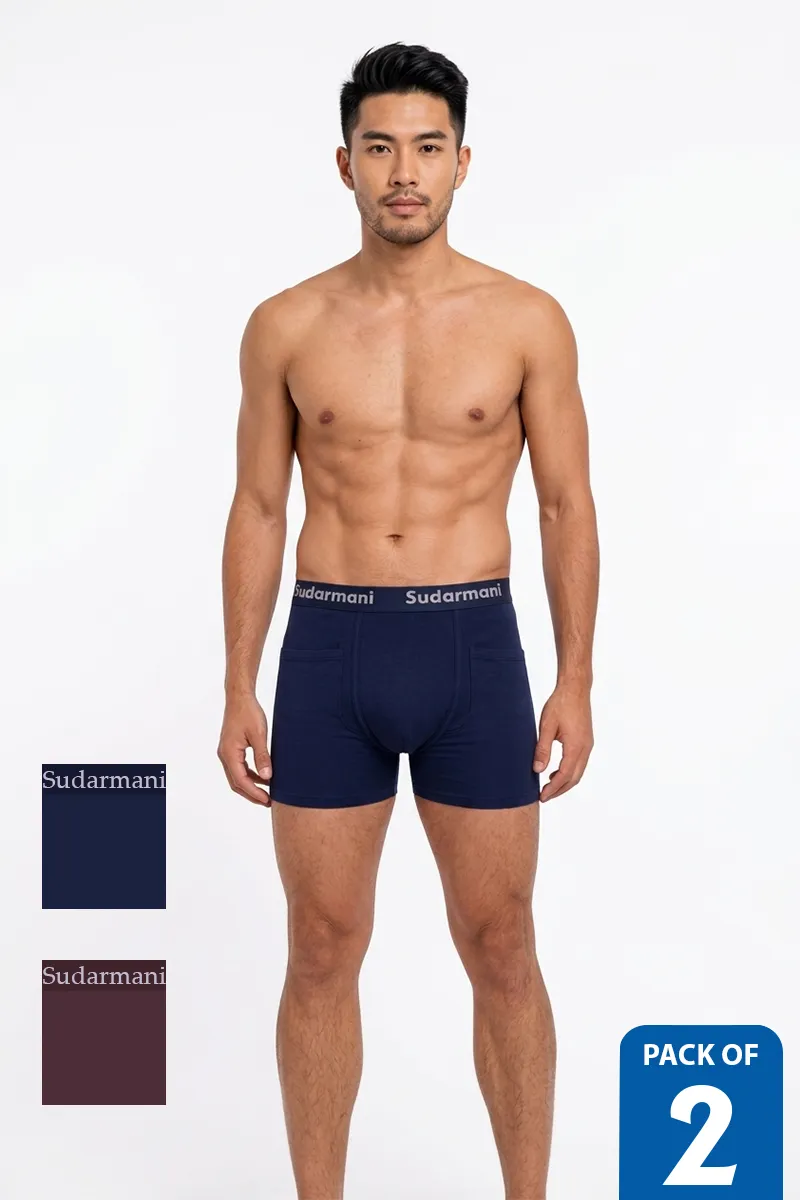 Cotton Trunks for Men - Pack of 2 CLMCB338MUL80