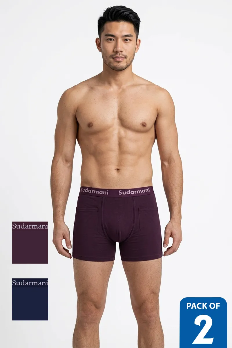 Cotton Trunks for Men - Pack of 2