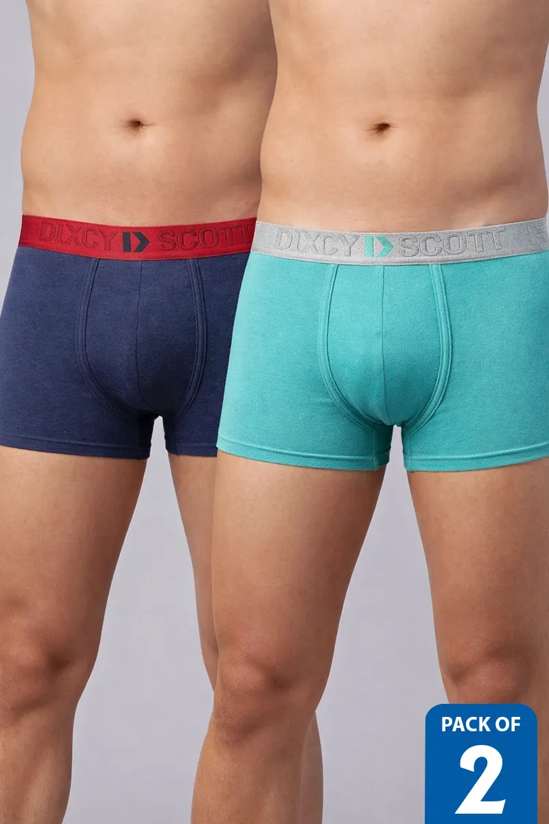 Men's Cotton Anti Microbial Finish Elate Trunk - Pack of 2