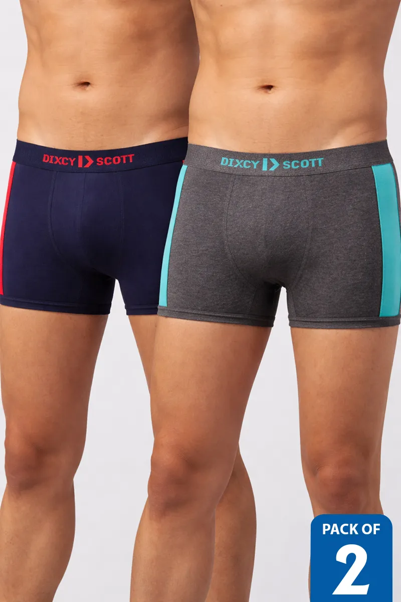 Men's Cotton Anti Microbial Finish Pulse Trunk - Pack of 2