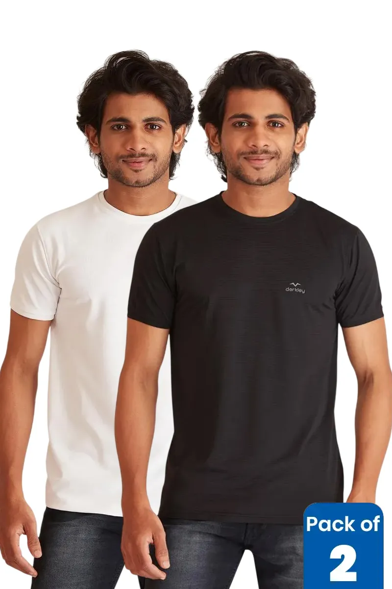 Men's Polyester Sports T-shirt - Pack of 2