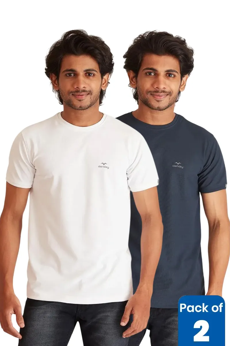 Men's Polyester Sports T-shirt - Pack of 2