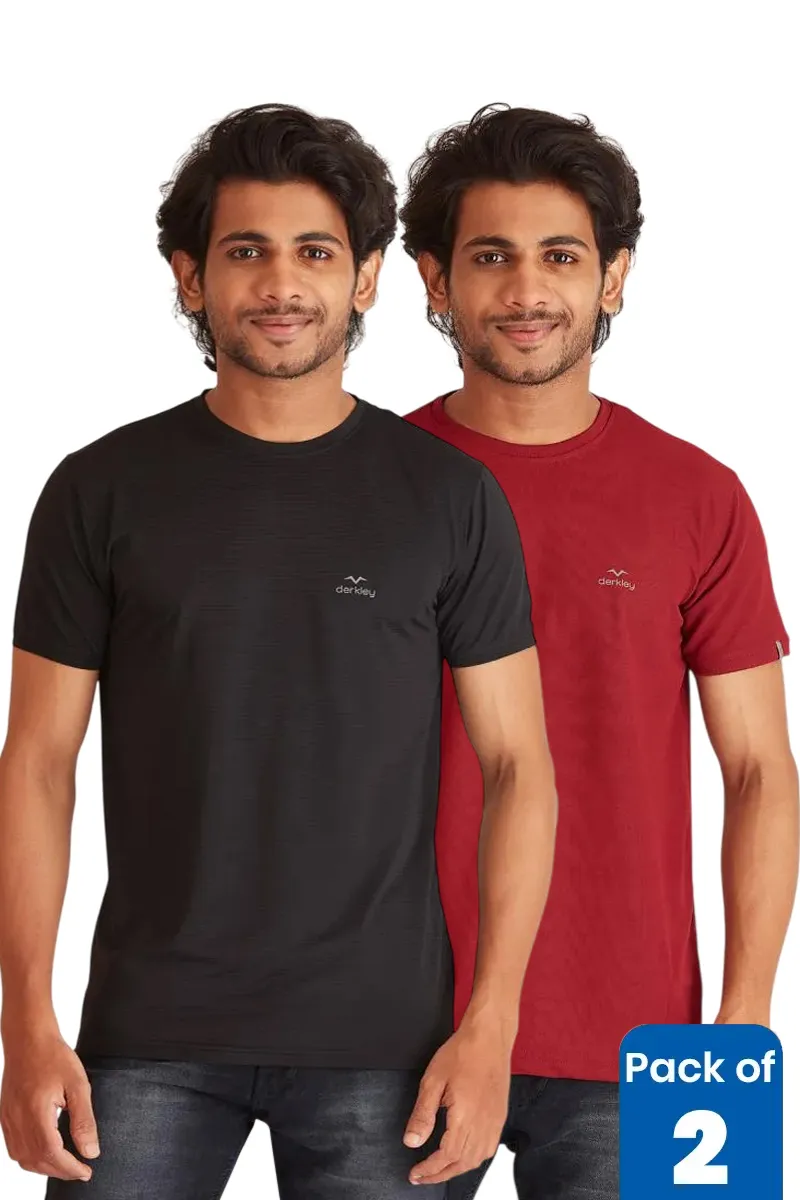 Men's Polyester Sports T-shirt - Pack of 2