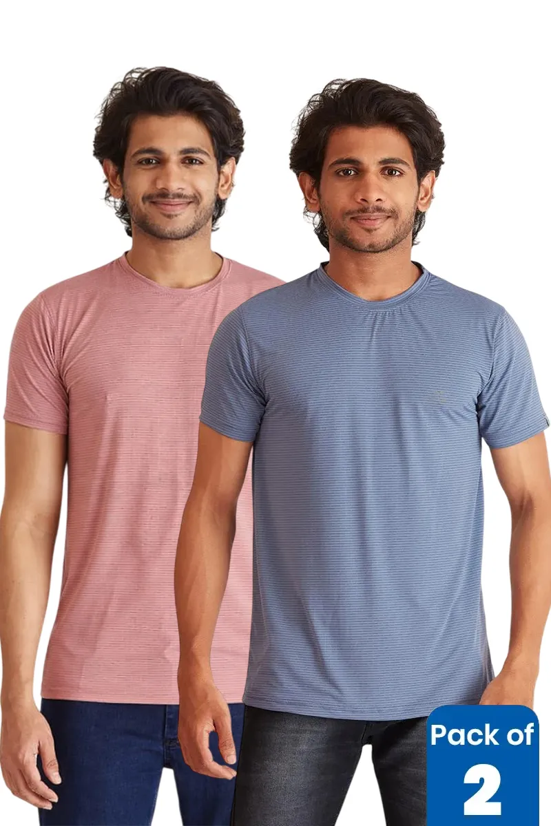Men's Polyester Sports T-shirt - Pack of 2