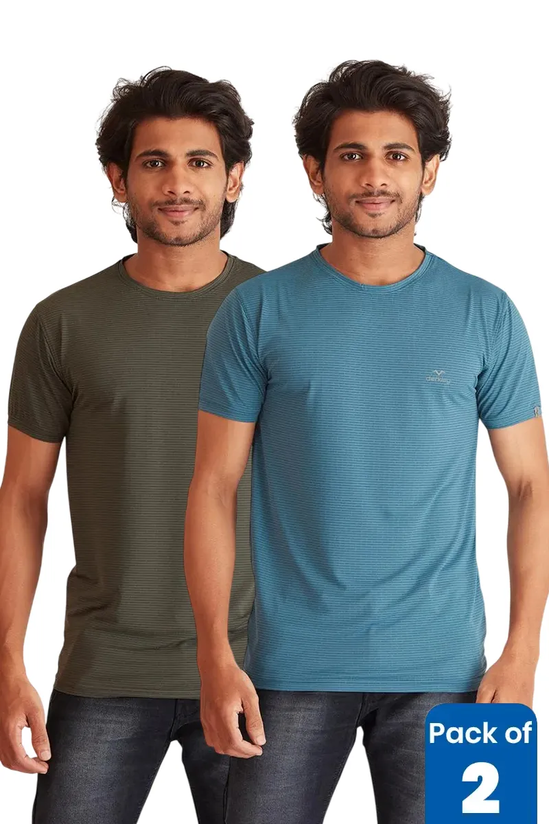 Men's Polyester Sports T-shirt - Pack of 2