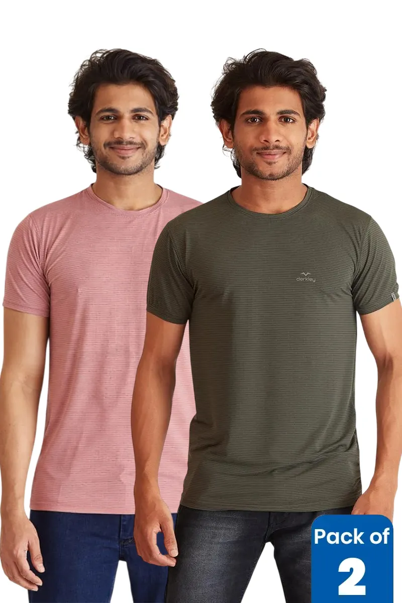 Men's Polyester Sports T-shirt - Pack of 2