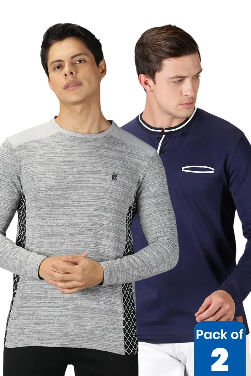 Men's Cotton Printed T-shirt - Pack of 2