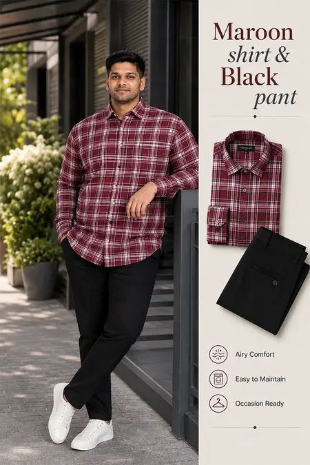 Men's Ready-to-Wear Plus Size Shirt & Trouser Set - Pack of 2