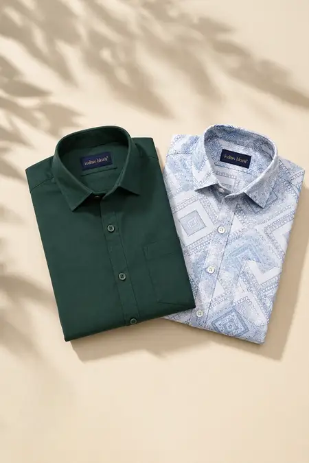 Men's Cotton Full Sleeve Shirt - Pack of 2