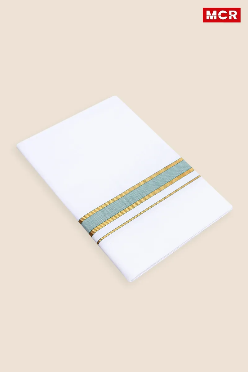 Men's Cotton Fancy Border Single Dhoti - 2 Mtr CLMDH25DAR2MTR