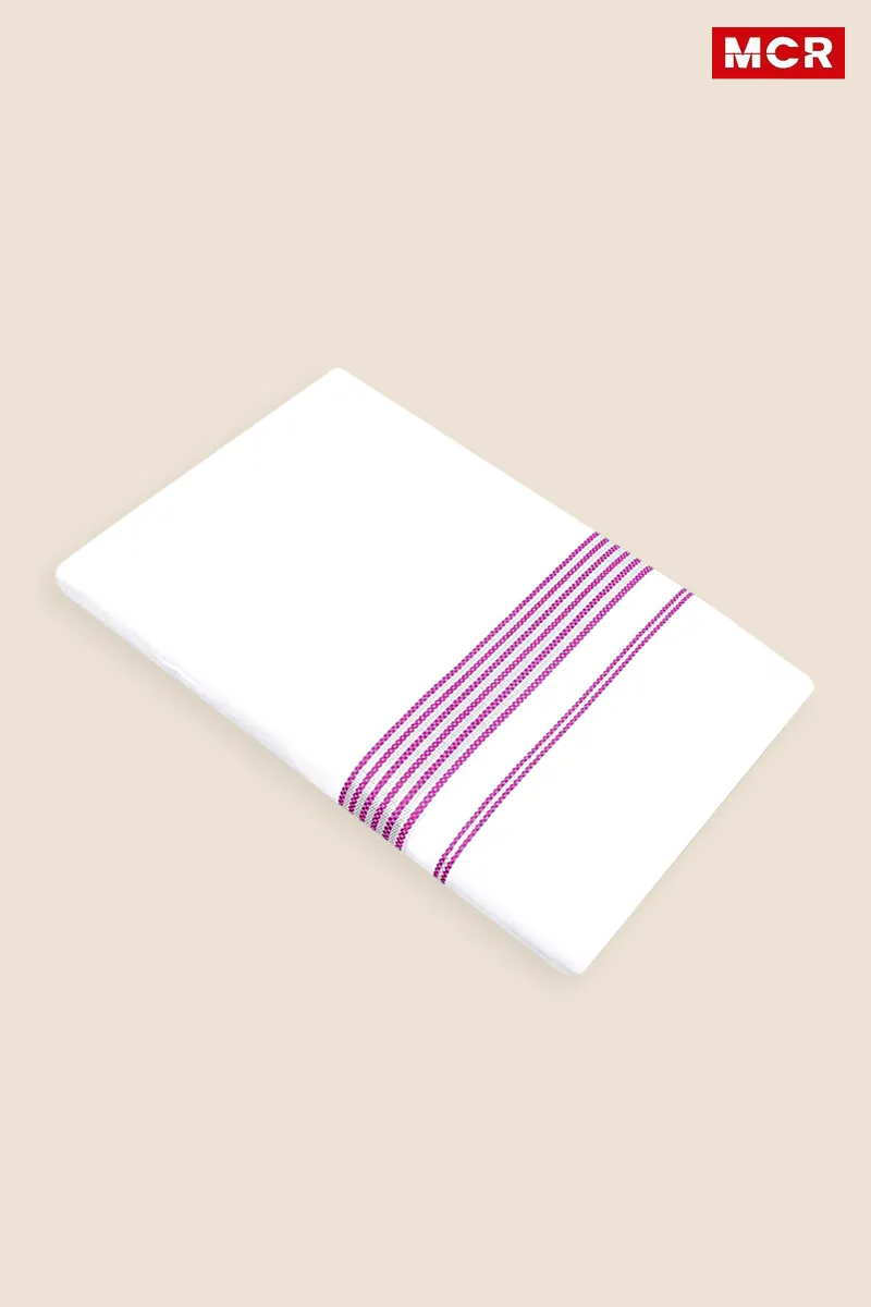 Men's Cotton Fancy Border Double Dhoti - 3.8 Mtr CLMDH26MAG38MTR