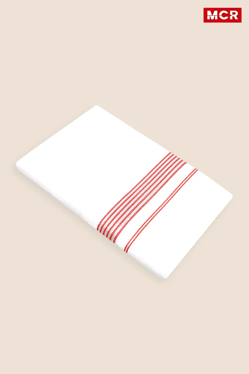 Men's Cotton Fancy Border Double Dhoti - 3.8 Mtr CLMDH26MAR38MTR