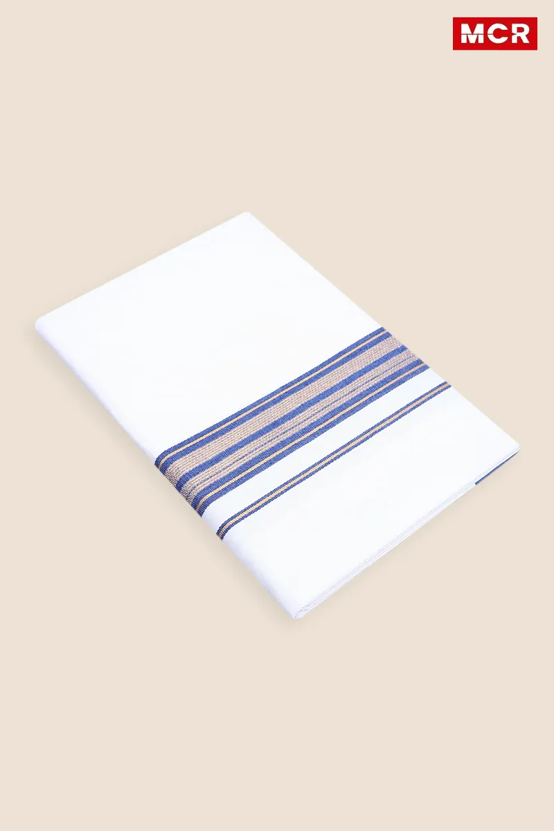 Men's Cotton Fancy Border Single Dhoti - 2 Mtr CLMDH30DAR2MTR
