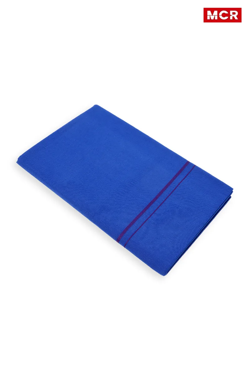 Men's Cotton Small Border Single Dhoti - 2 Mtr CLMDH32PUR2MTR