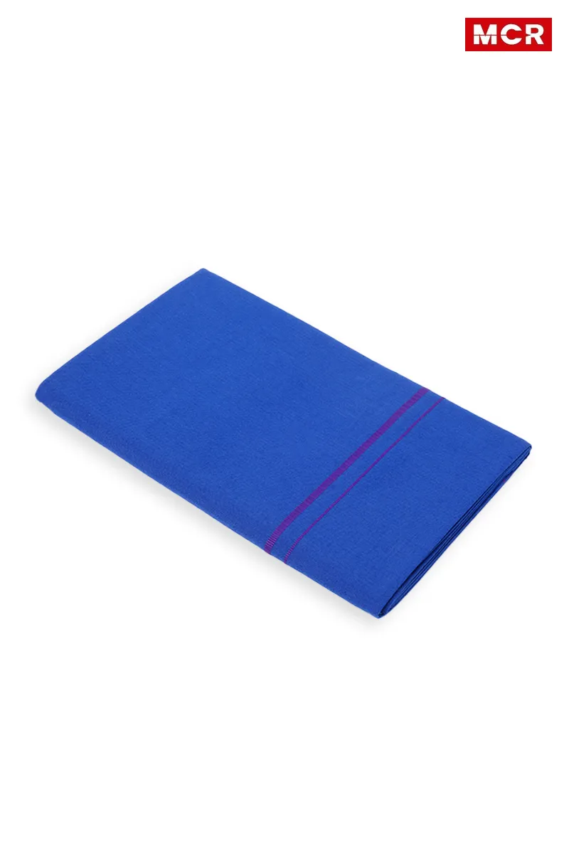 Men's Cotton Small Border Single Dhoti - 2 Mtr CLMDH32VIO2MTR