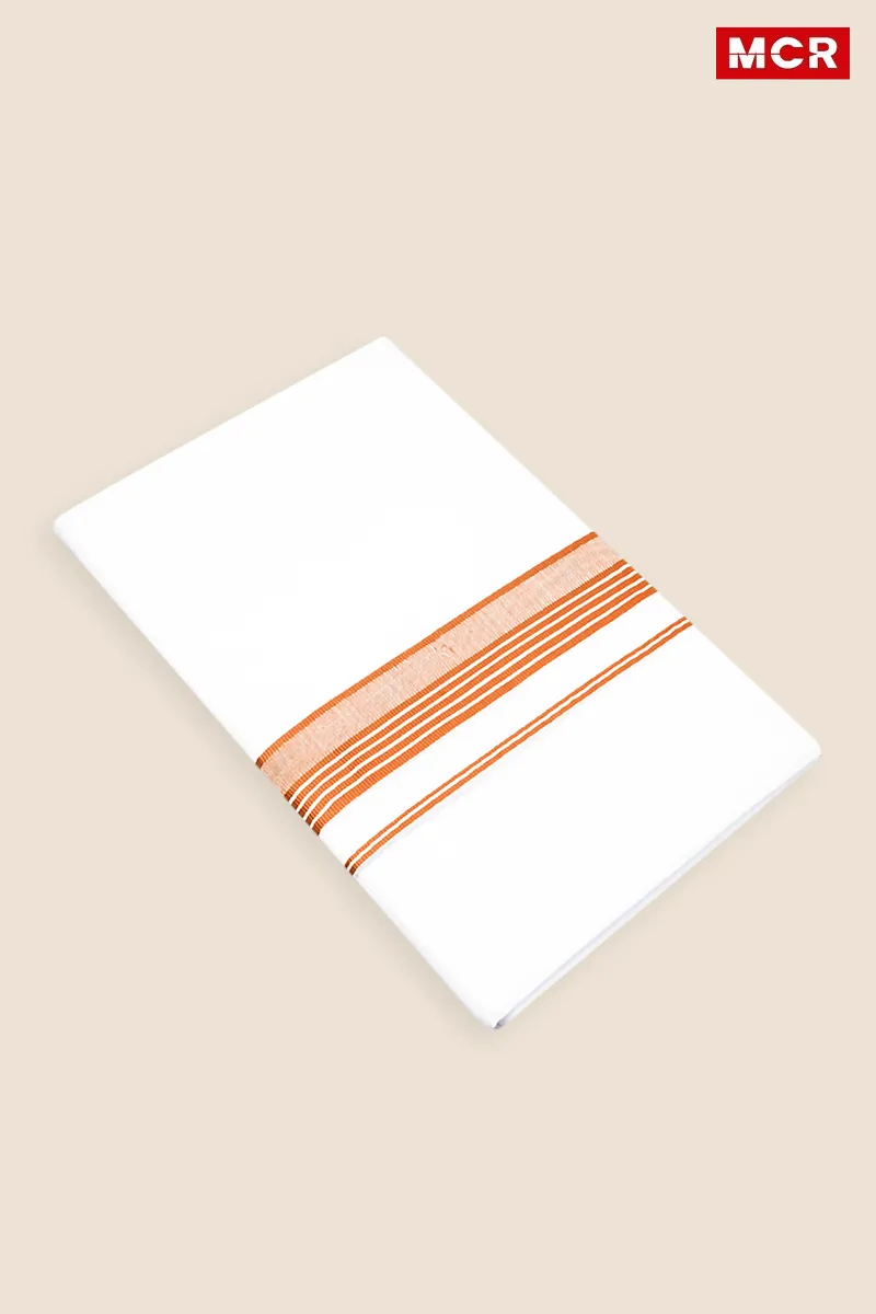 Men's Cotton Fancy Border Double Dhoti - 3.8 Mtr CLMDH45MUS38MTR
