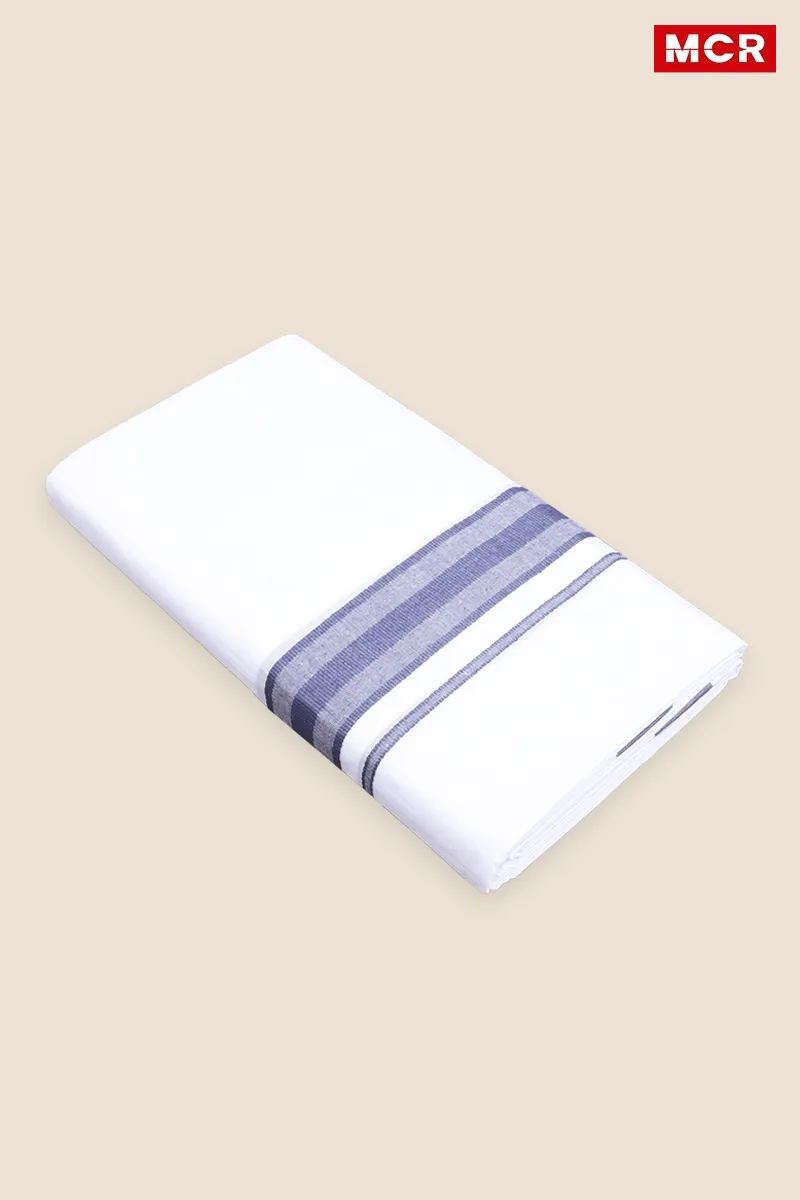 Men's Cotton Fancy Border Double Dhoti - 3.8 Mtr CLMDH51GRE38MTR