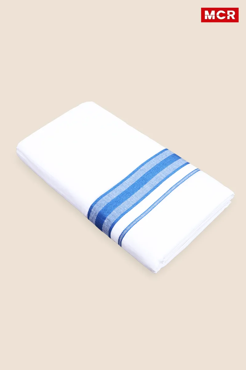 Men's Cotton Fancy Border Double Dhoti - 3.8 Mtr CLMDH51LIB38MTR