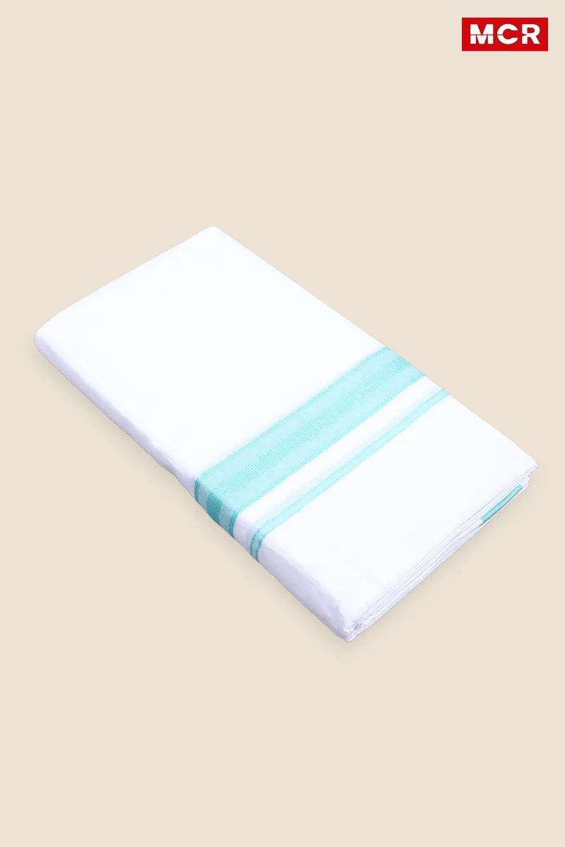 Men's Cotton Fancy Border Double Dhoti - 3.8 Mtr CLMDH51LIG38MTR