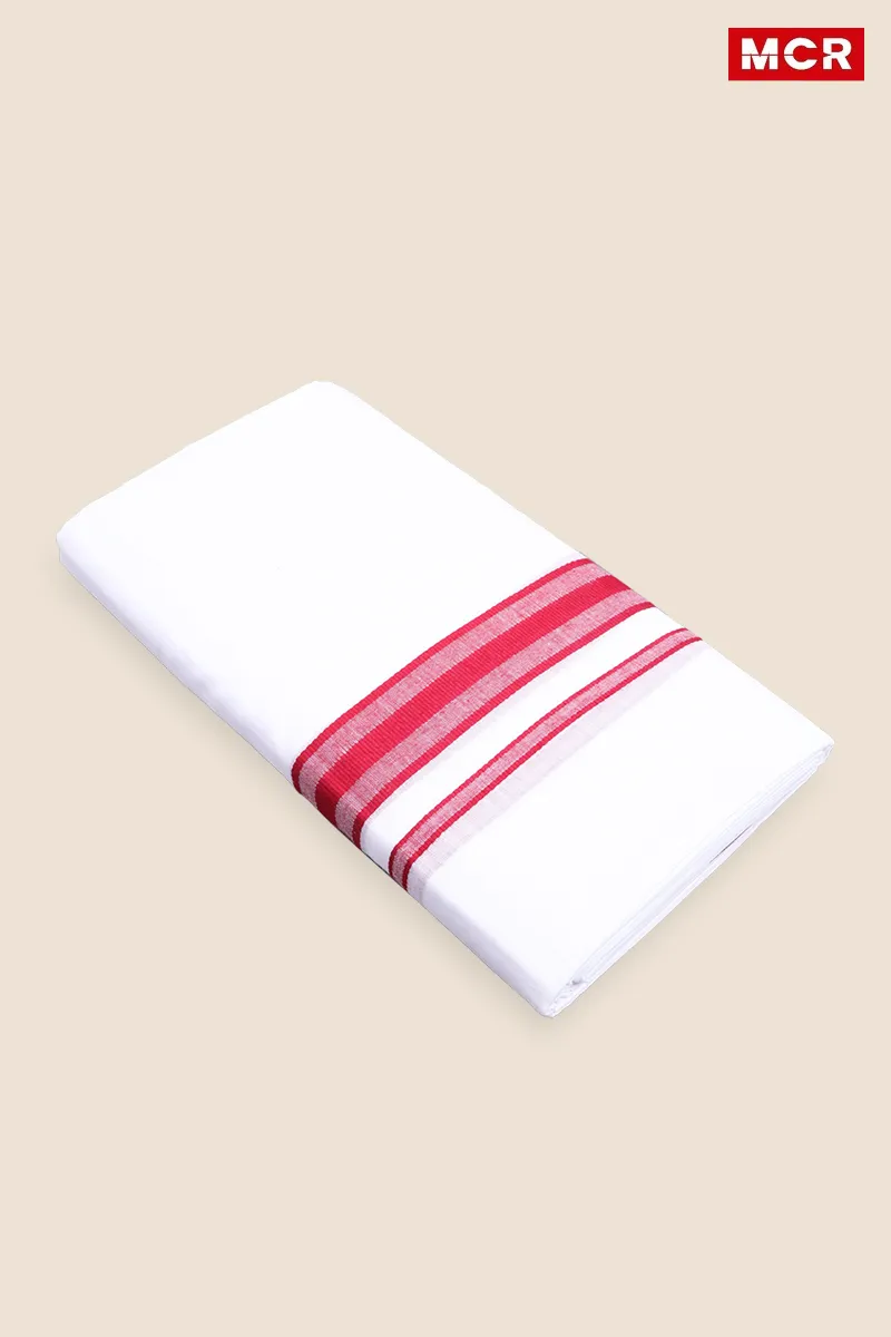 Men's Cotton Fancy Border Double Dhoti - 3.8 Mtr CLMDH51MAR38MTR