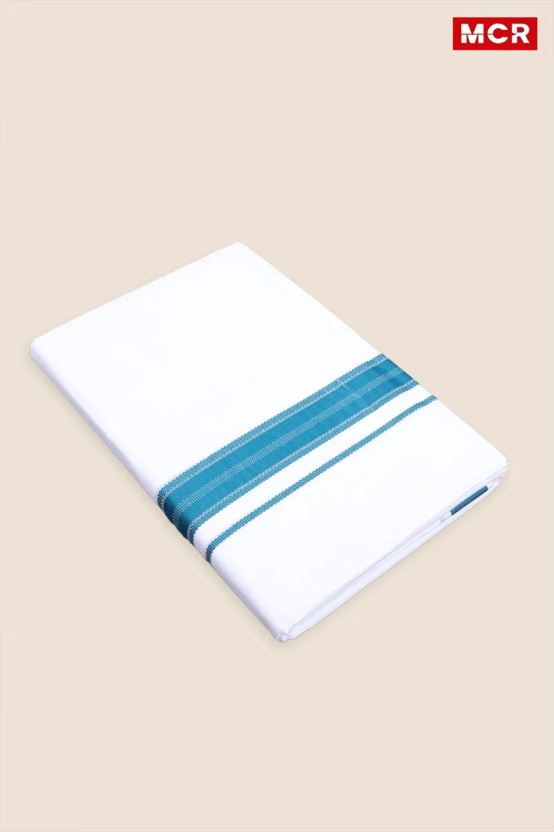 Men's Cotton Fancy Border Double Dhoti - 3.8 Mtr CLMDH54TEA38MTR