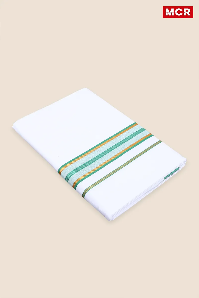 Men's Cotton Fancy Border Single Dhoti - 2 Mtr CLMDH55DAR2MTR