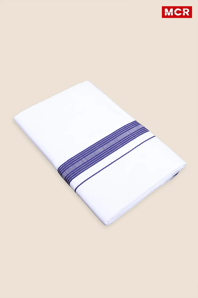 Men's Cotton Fancy Border Double Dhoti - 3.8 Mtr CLMDH56DAR38MTR