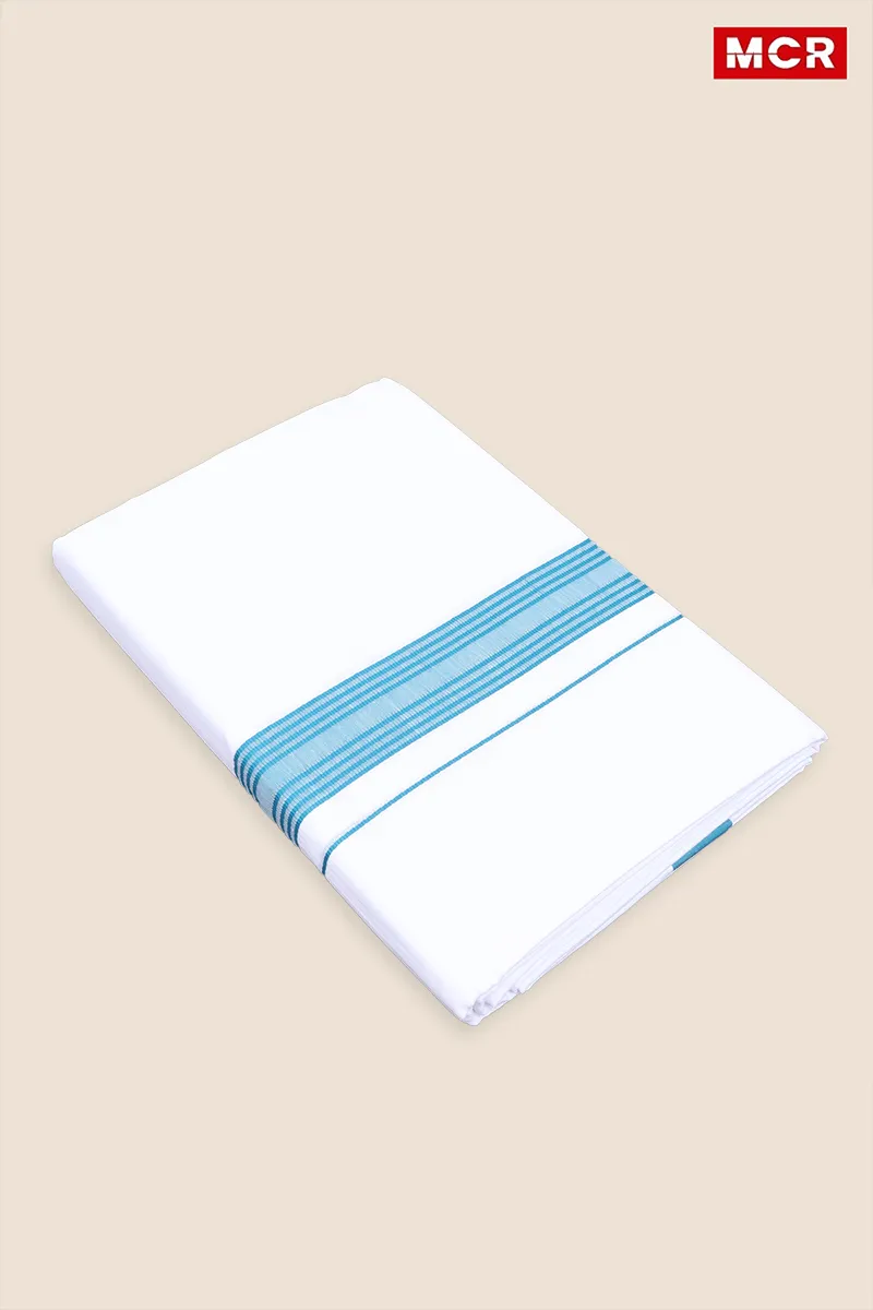 Men's Cotton Fancy Border Double Dhoti - 3.8 Mtr CLMDH56TEA38MTR
