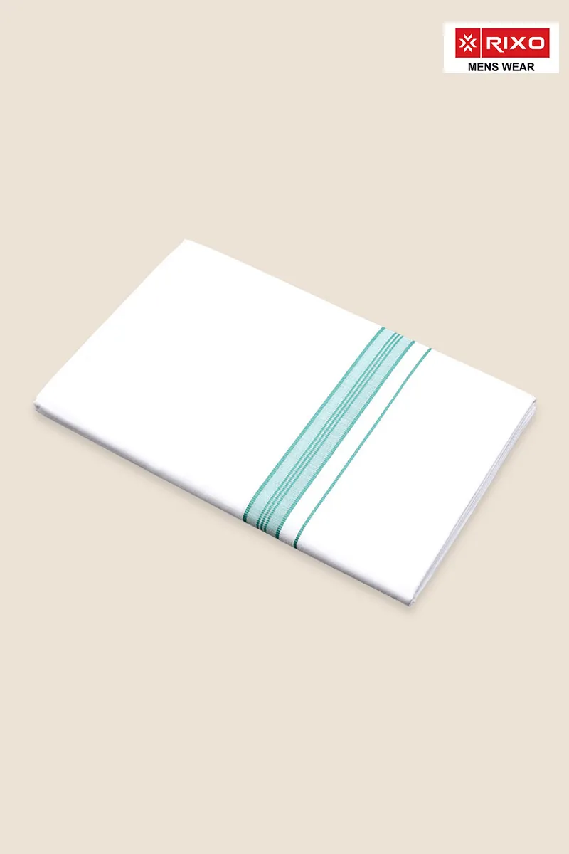 Men's Cotton Solid Dhoti with Fancy Border - 2 MTR CLMDH65LIG2MTR