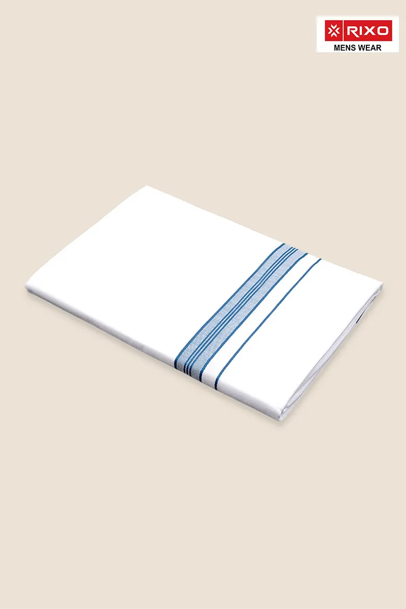 Men's Cotton Solid Dhoti with Fancy Border - 2 MTR CLMDH65TEA2MTR