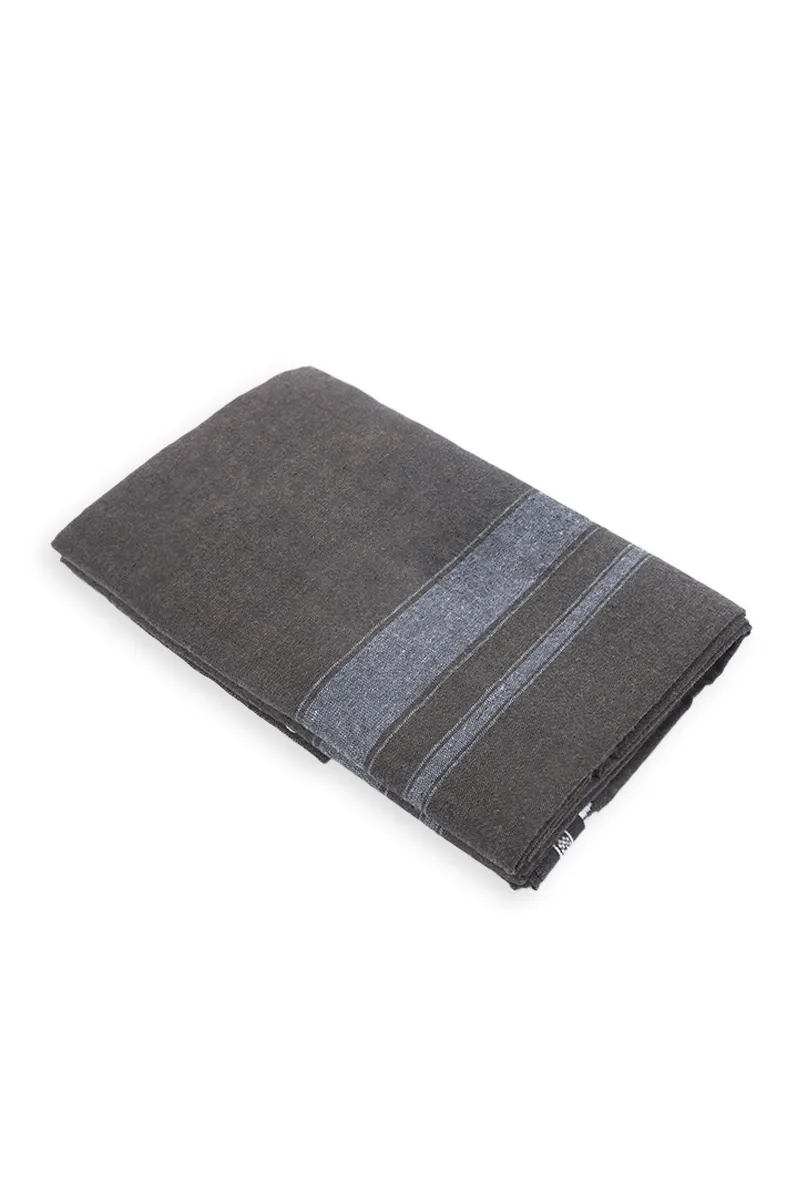 Men's Cotton Solid Dhoti with Grey Border - 2 MTR CLMDH67DAB2MTR