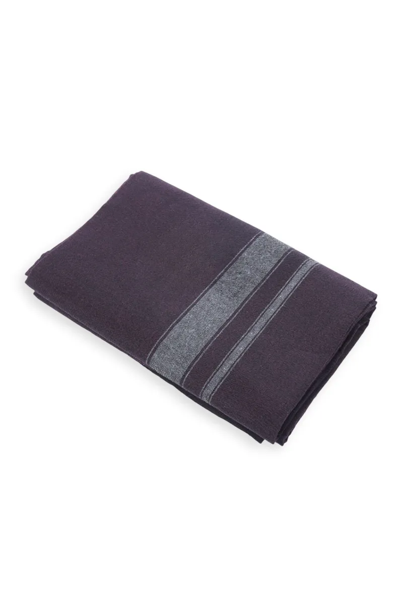 Men's Cotton Solid Dhoti with Grey Border - 2 MTR CLMDH67VIO2MTR