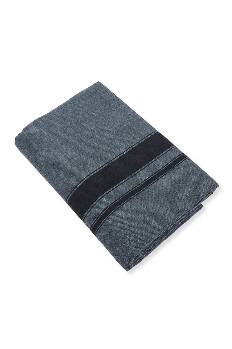 Men's Cotton Solid Dhoti with Black Border - 2 MTR CLMDH68DAR2MTR