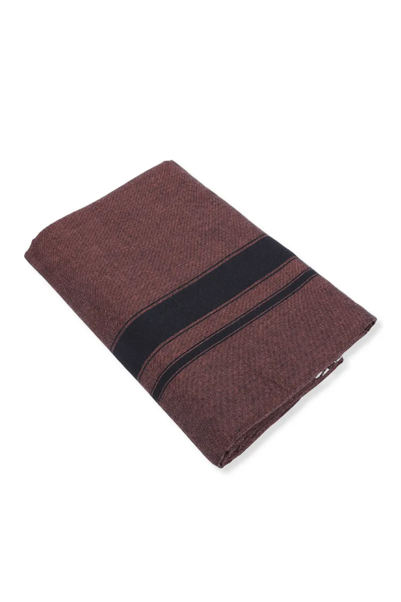 Men's Cotton Solid Dhoti with Black Border - 2 MTR CLMDH68RUS2MTR