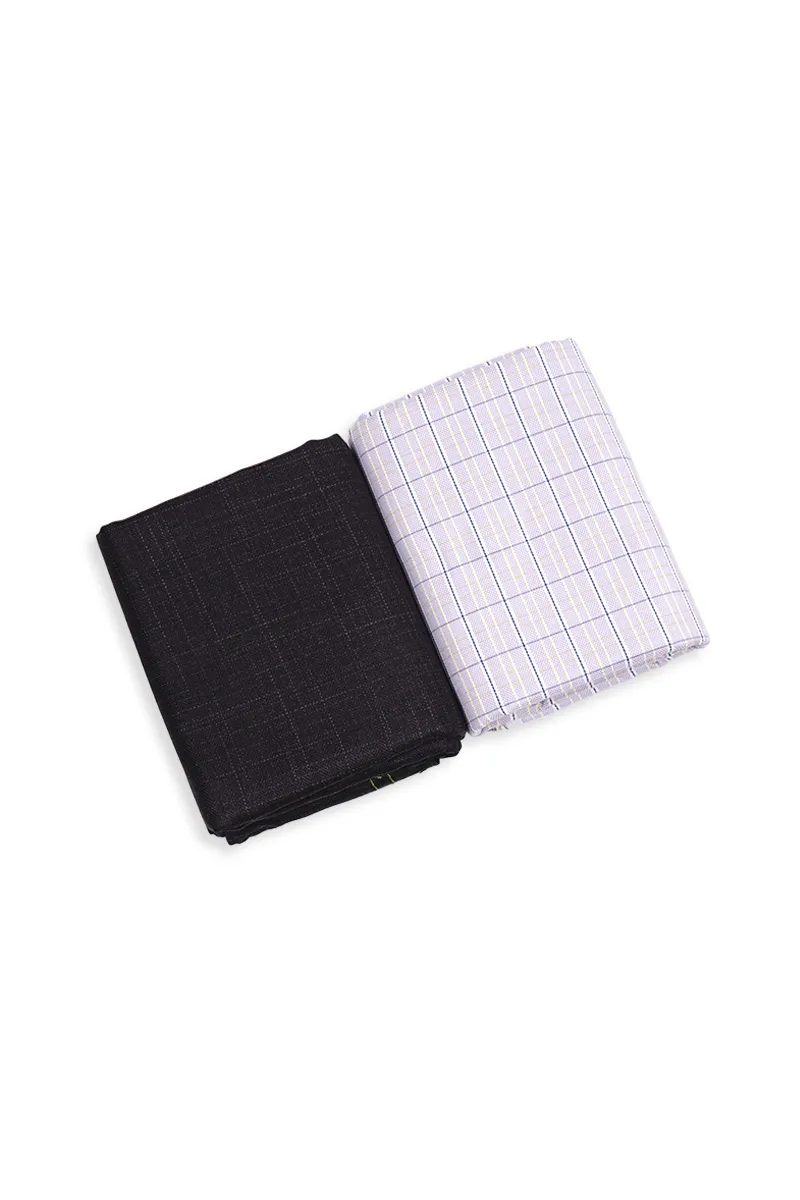 Men's Cotton Shirt & Trouser Fabric Set CLMFB01MUL