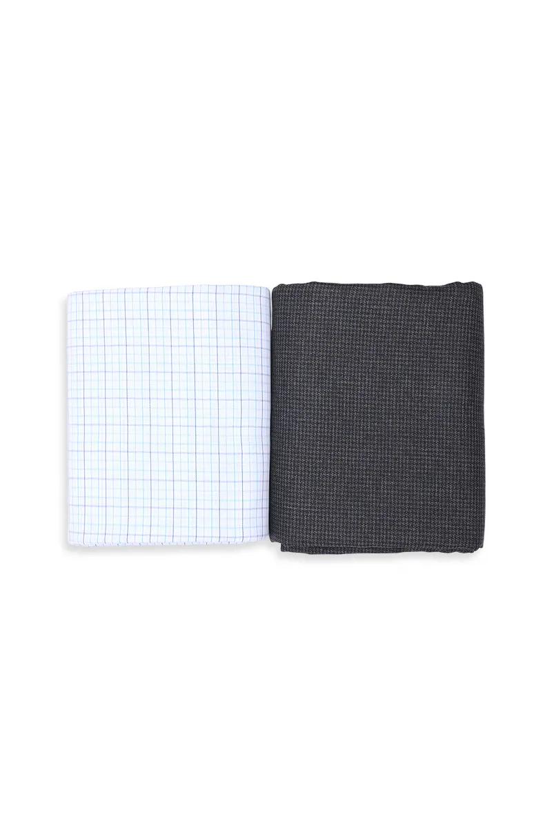 Men's Cotton Shirt & Trouser Fabric Set CLMFB25MUL