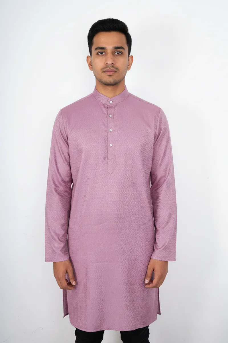 Men's Cotton Texture Kurta CLMKR01DUSXXL