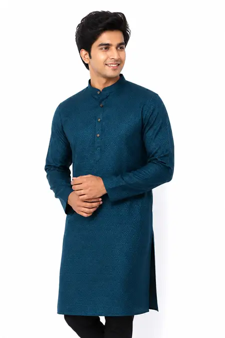 Men's Cotton Texture Kurta CLMKR01TEAXXL