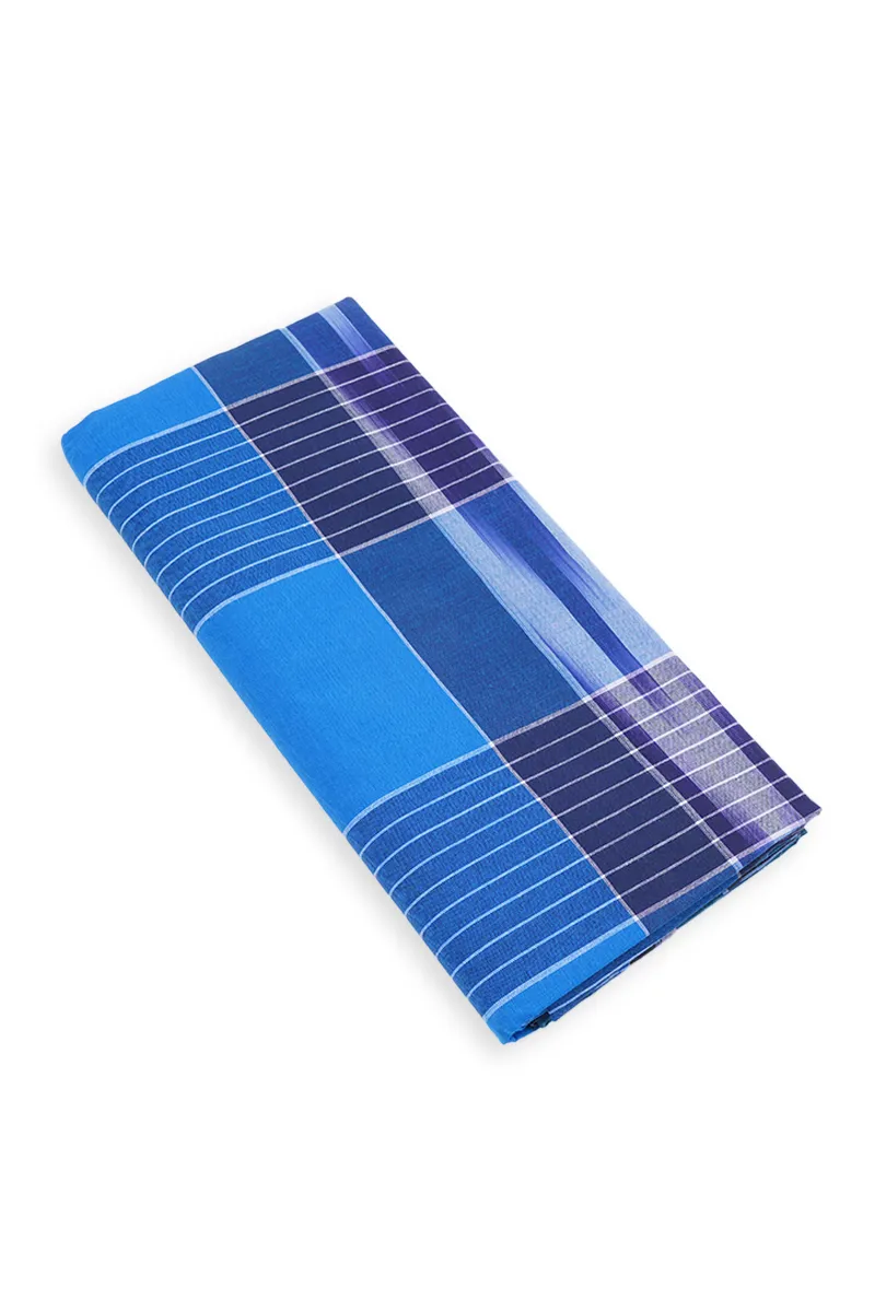 Men's Cotton Checkered Unstitched Lungi - 2.10 MTR