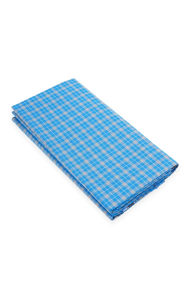 Men's Cotton Checkered Stitched Lungi - 2.20 MTR CLML34MUL22MTR